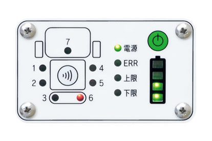 安全装置作動とバッテリー残量表示